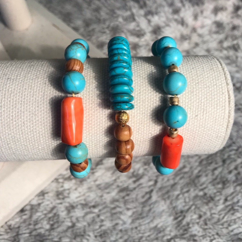 Beaded Bracelets - set of 3